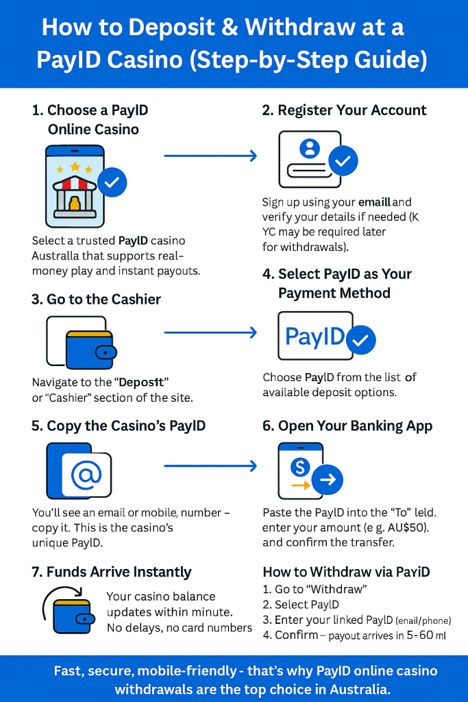 How to Deposit & Withdraw at a PayID Casino (Step-by-Step Guide) How to Deposit & Withdraw at a PayID Casino (Step-by-Step Guide)